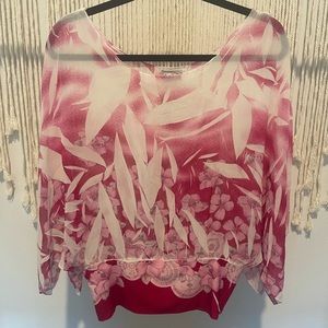 Flowy Floral Boutique Chic Blouse Size M